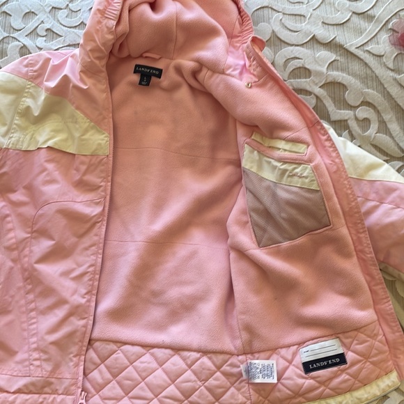 Lands End Girls Youth Snow Ski Winter Coat Jacket Fleece Lined Size L 14 - Picture 5 of 8